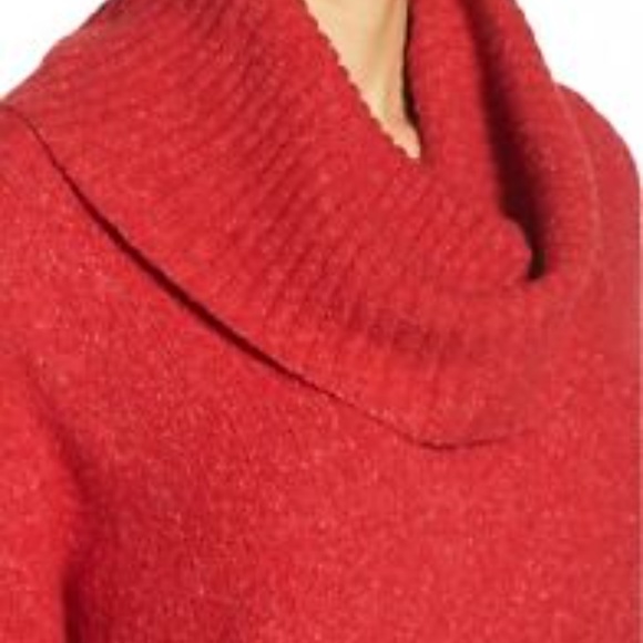 NEW Women's Michael Kors Wool Drape Red Sweater L - Picture 16 of 17